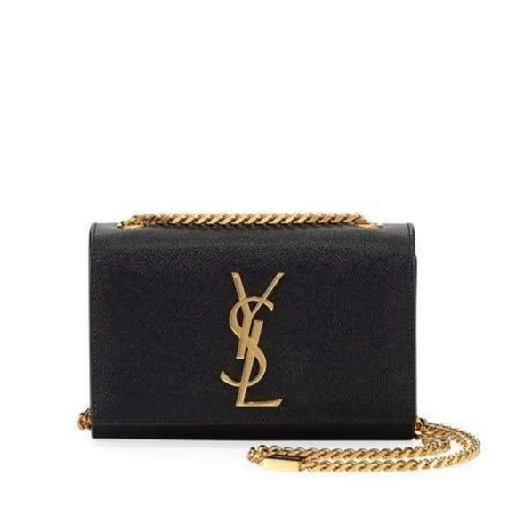 YSL Saint Laurent KATE SMALL CHAIN BAG IN GRAIN DE POUDRE LEATHER! MSRP$2,268 - Picture 13 of 16